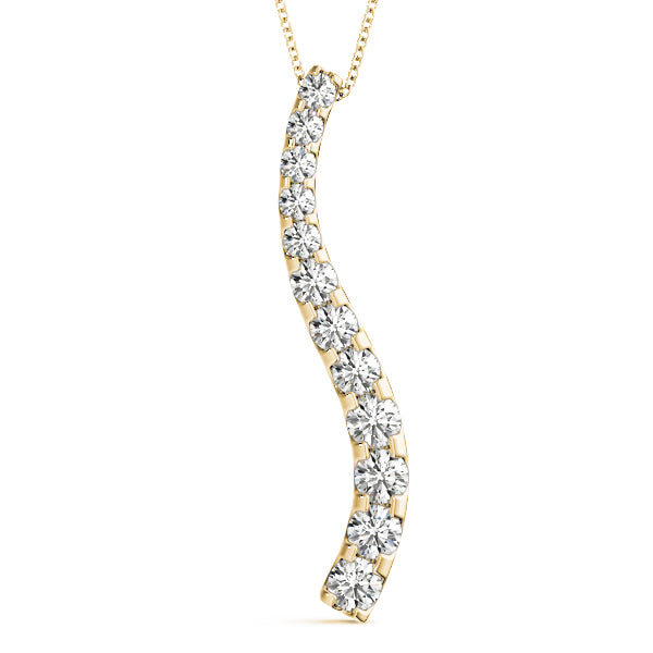 14K Yellow Gold Diamond Journey Pendant