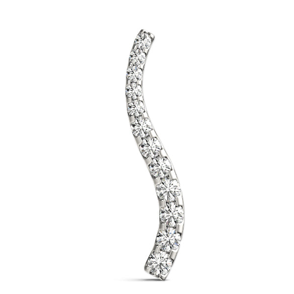 18K White Gold Lab Diamond Journey Pendant