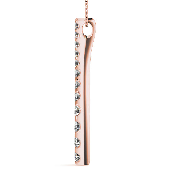 18K Rose Gold Lab Diamond Journey Pendant