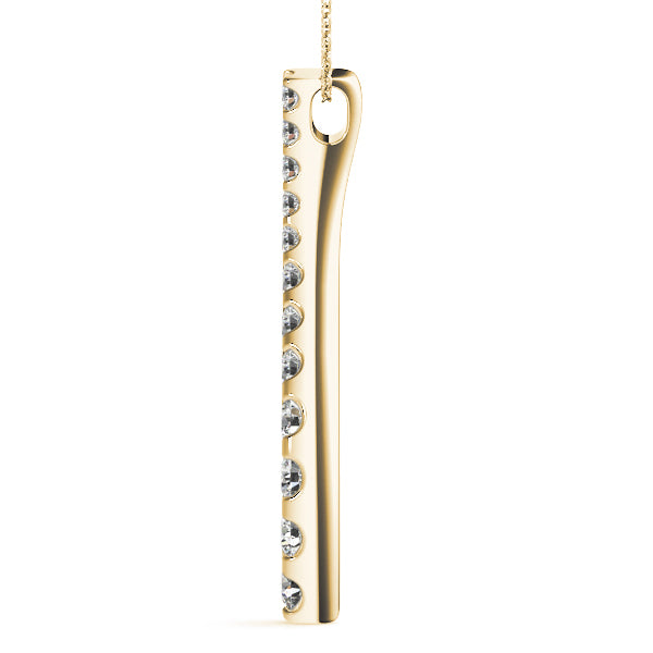 18K Yellow Gold Diamond Journey Pendant