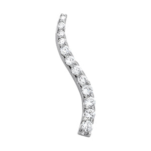1 CT TW Platinum Round Diamond Journey Pendant