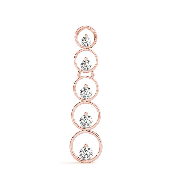 18K Rose Gold 1 ct Diamond Journey Pendant