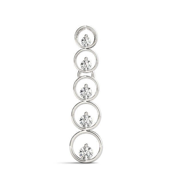 14K White Gold Diamond Journey Pendant