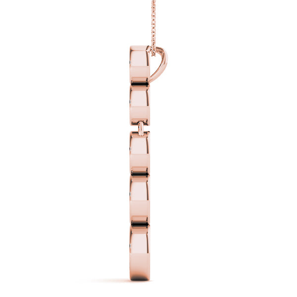 14K Rose Gold Diamond Journey Pendant