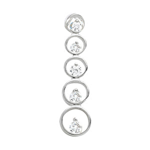 1 CT Platinum Round Diamond Journey Pendant