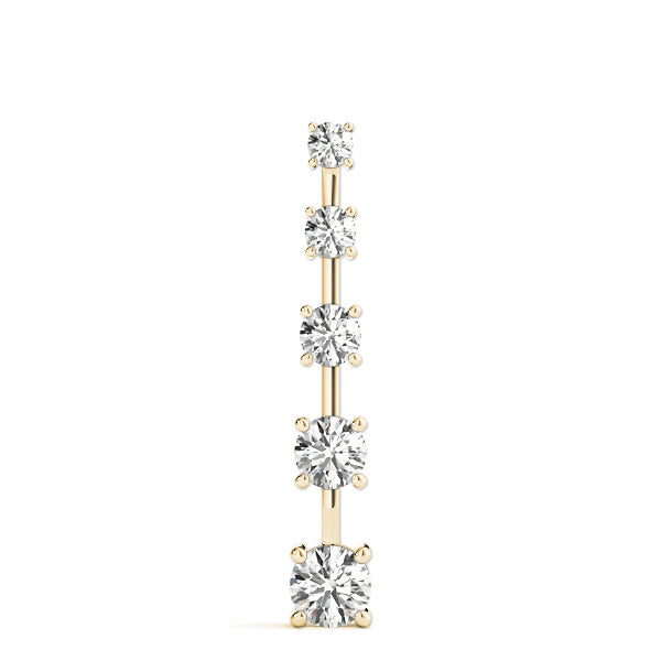 18K Yellow Gold Diamond Journey Pendant