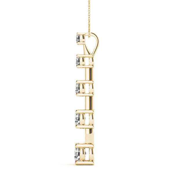 14K Yellow Gold Diamond Journey Pendant