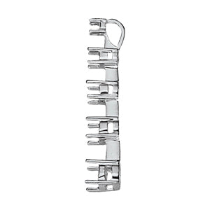 18K White Gold Round Diamond Journey Pendant