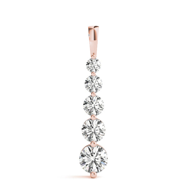 18K Rose Gold Diamond Journey Pendant