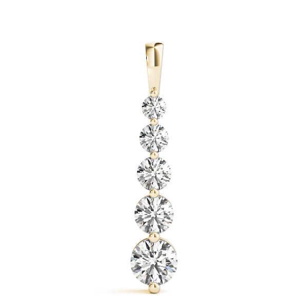 18K Yellow Gold Diamond Journey Pendant