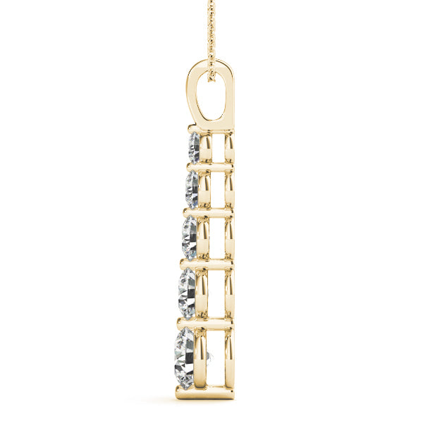 18K Yellow Gold Diamond Journey Pendant