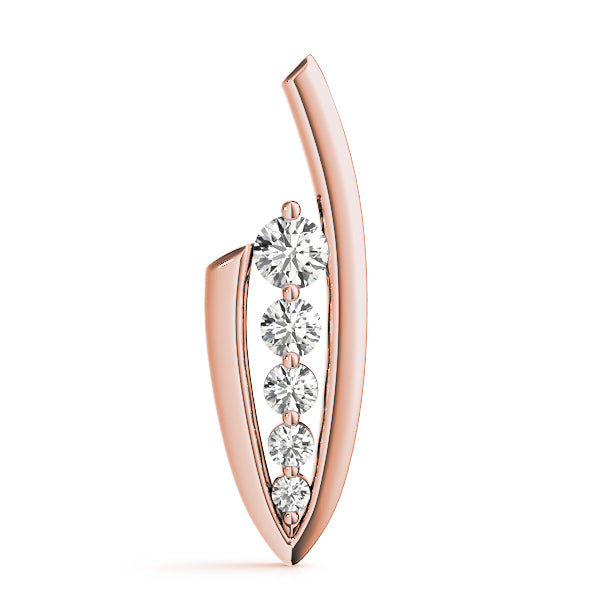 18K Rose Gold Diamond Journey Pendant