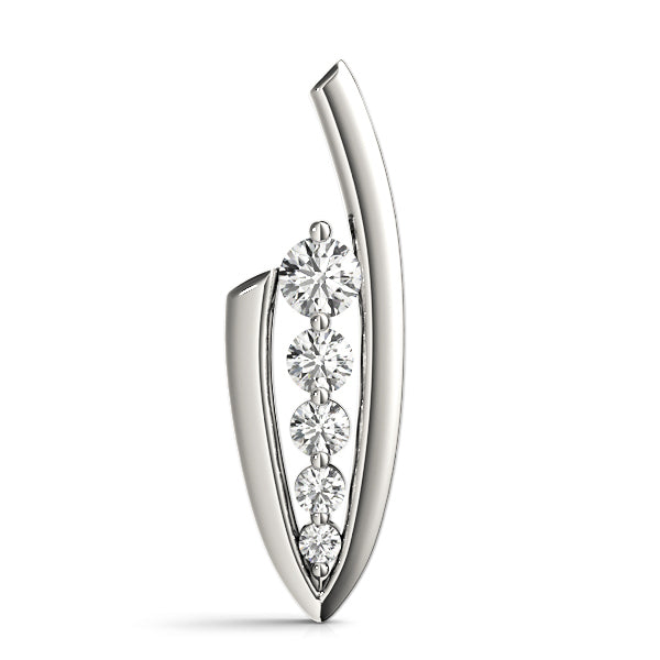 18K White Gold Lab Diamond Journey Pendant