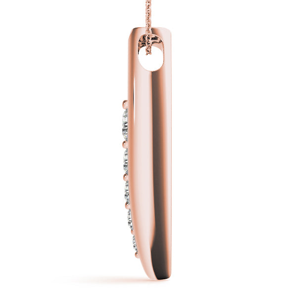14K Rose Gold Lab Diamond Journey Pendant