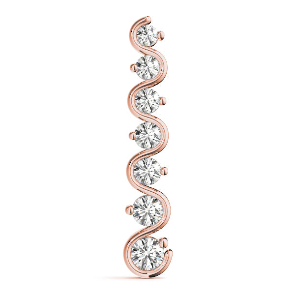 18K Rose Gold Diamond Journey Pendant