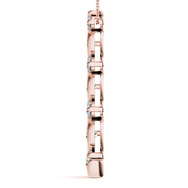 14K Rose Gold Lab Diamond Journey Pendant