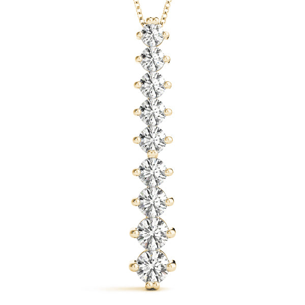 18K Yellow Gold Diamond Journey Pendant