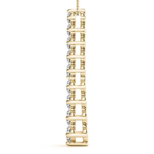18K Yellow Gold Diamond Journey Pendant