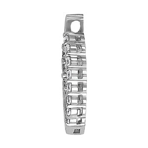 14K White Gold Multi-Diamond Journey Pendant
