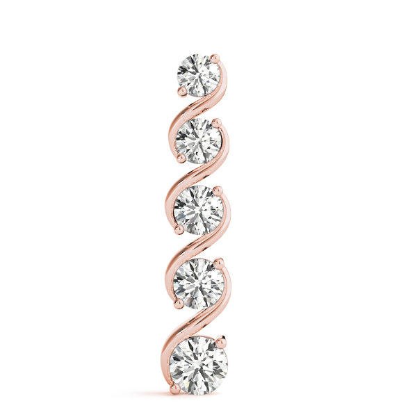 18K Rose Gold Diamond Journey Pendant