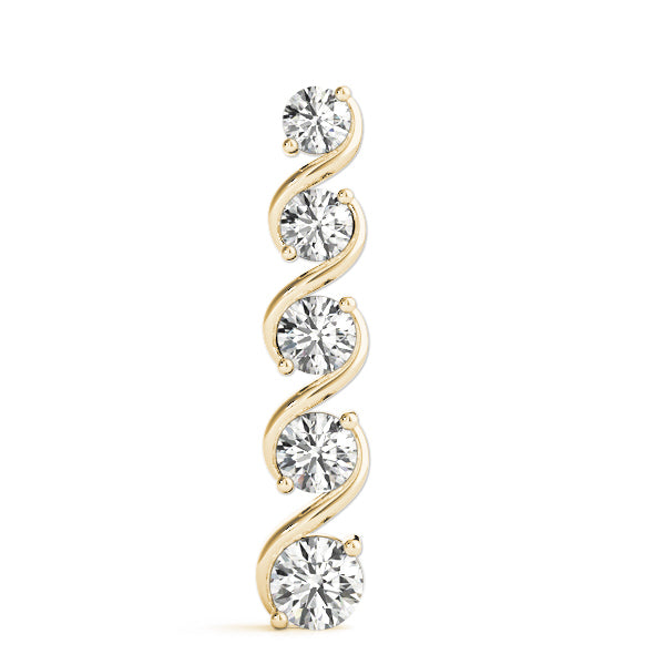 18K Yellow Gold Diamond Journey Pendant