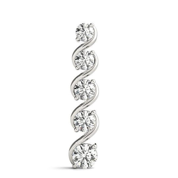 Platinum Round Diamond Journey Pendant