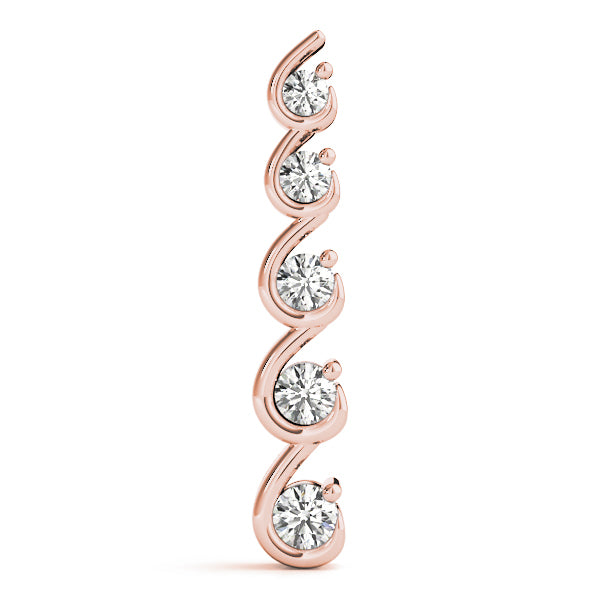18K Rose Gold Diamond Journey Pendant