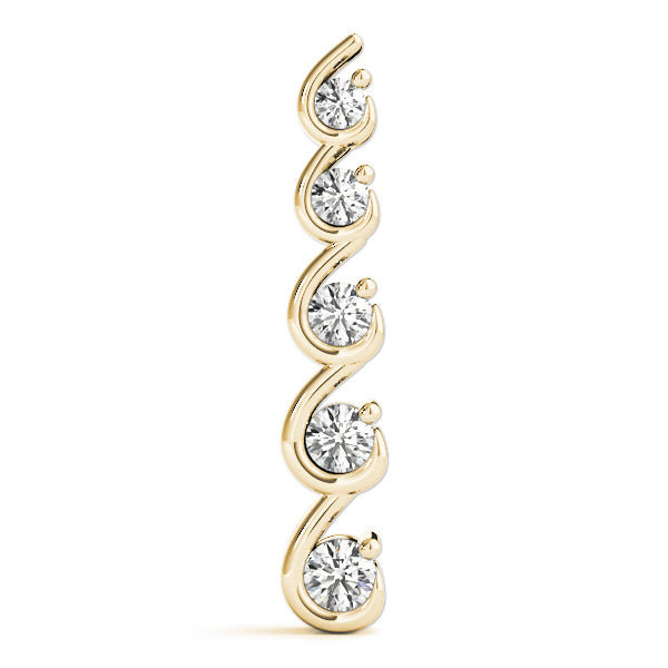 18K Yellow Gold Diamond Journey Pendant