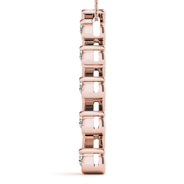 18K Rose Gold Diamond Journey Pendant
