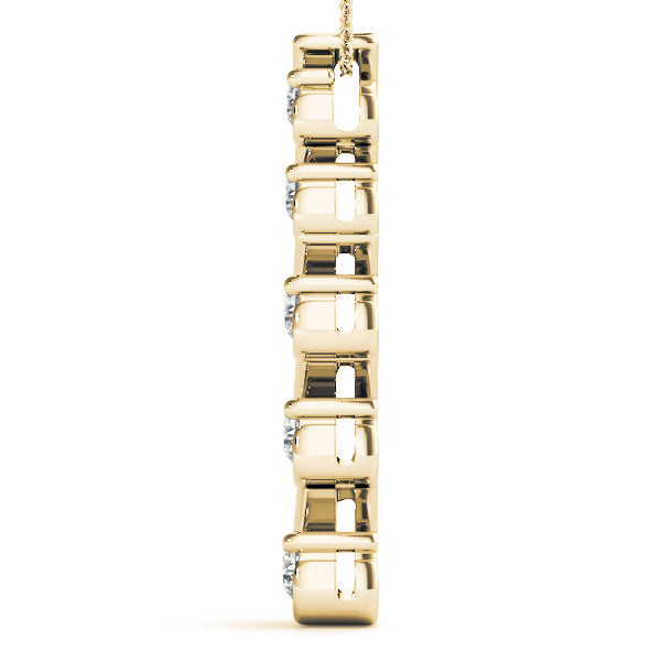 18K Yellow Gold Diamond Journey Pendant