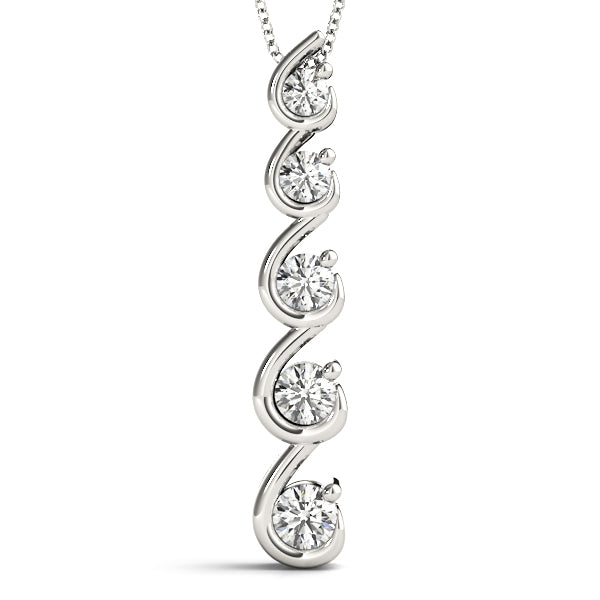 Platinum Diamond Journey Pendant