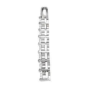 14K White Gold Round Diamond Journey Pendant