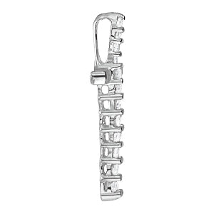 Platinum Diamond Multi-Stone Fashion Cross Pendant