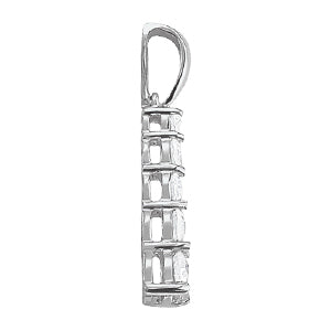 14K White Gold 1 CT Diamond Journey Pendant