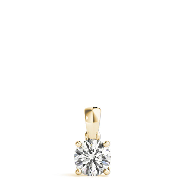 1 Carat Lab Diamond 18K Yellow Gold Solitaire Pendant