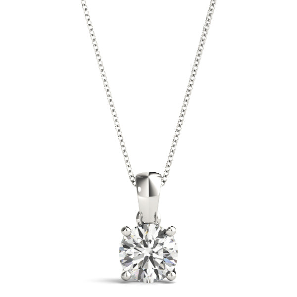 1 Carat Lab Diamond White Gold Solitaire Pendant
