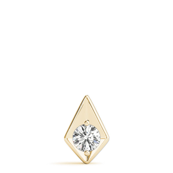 18K Yellow Gold Round Diamond Pendant