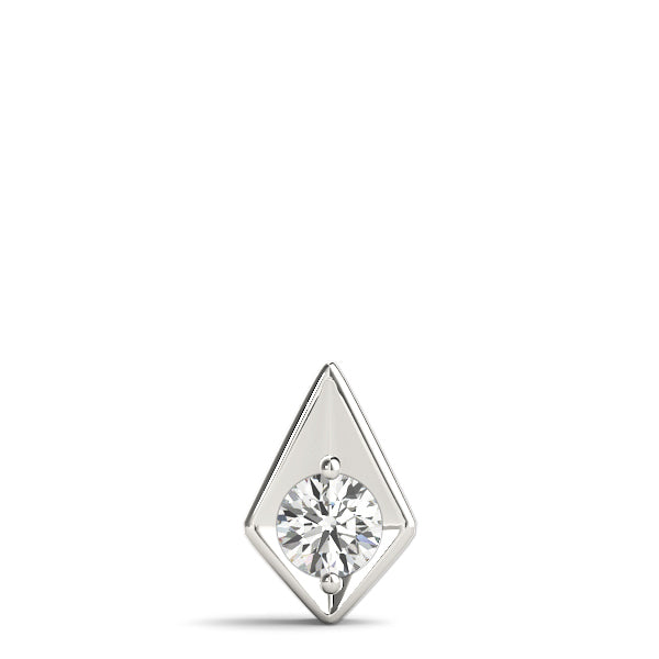 White Platinum 0.5CT Lab Diamond Solitaire Pendant