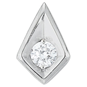 14K White Gold 1/2 ct Diamond Solitaire Pendant