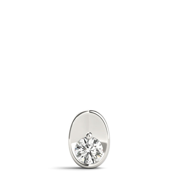 0.5CT Lab Diamond 14K White Gold Pendant