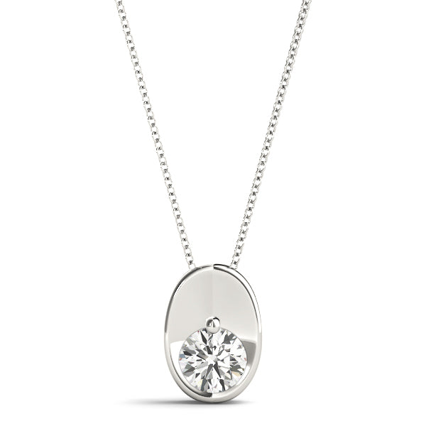 0.5CT Lab Diamond Platinum Solitaire Pendant