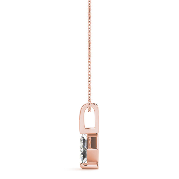 Rose Gold Lab Diamond Solitaire Pendant