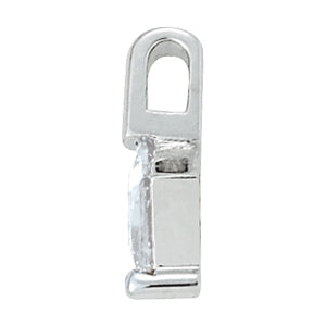 White Gold 0.05CT Square Diamond Pendant