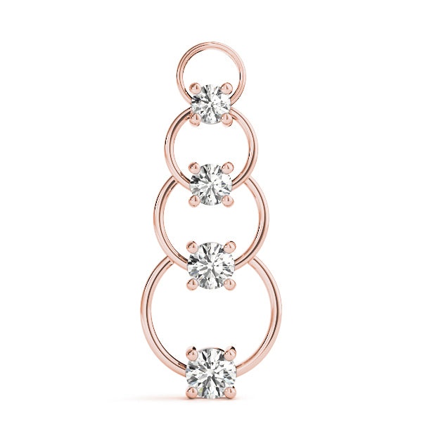 18K Rose Gold Diamond Journey Pendant