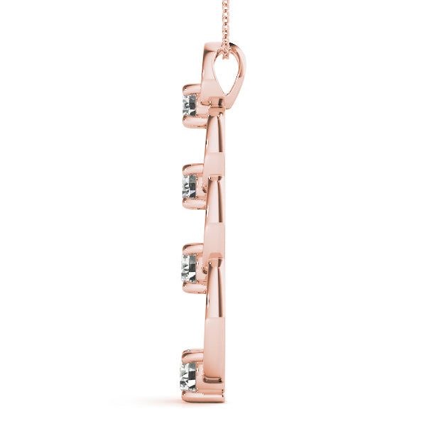 14K Rose Gold Lab Diamond Journey Pendant