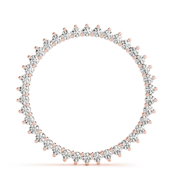 18K Rose Gold Lab Diamond Circle Pendant