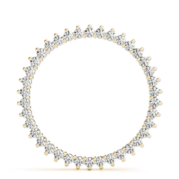 14K Yellow Gold Multi-Diamond Circle Pendant