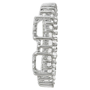 Elegant 18K White Gold Multi-Diamond Circle Pendant