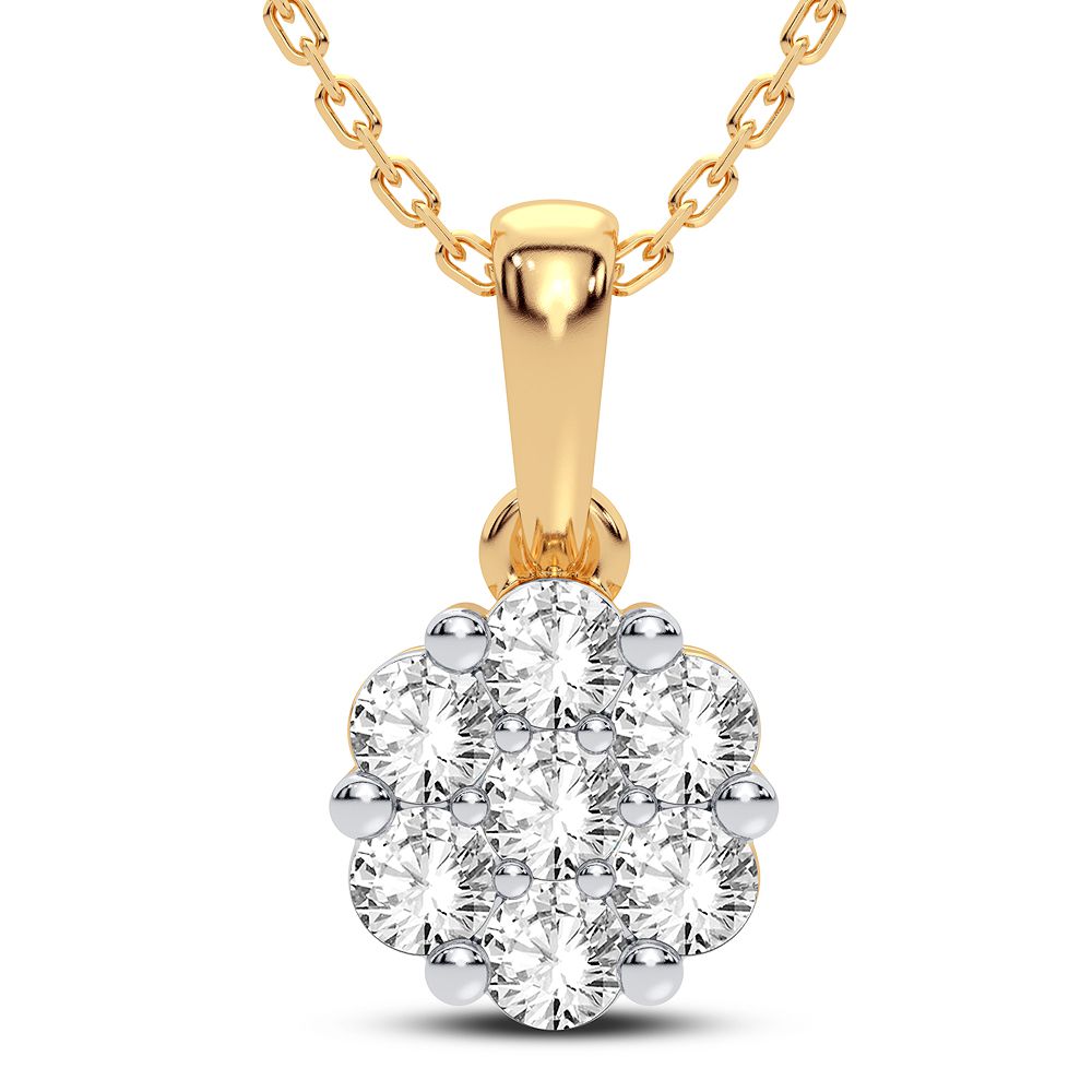 Delicate 14k Yellow Gold 0.50CT Lab Diamond Pendant