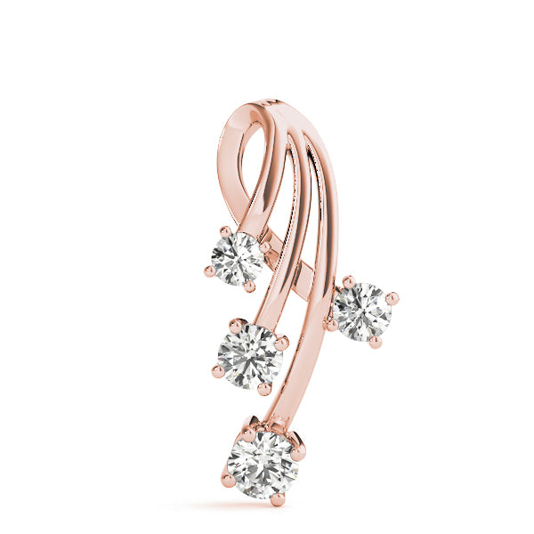 18K Rose Gold 1 CT Diamond Journey Pendant